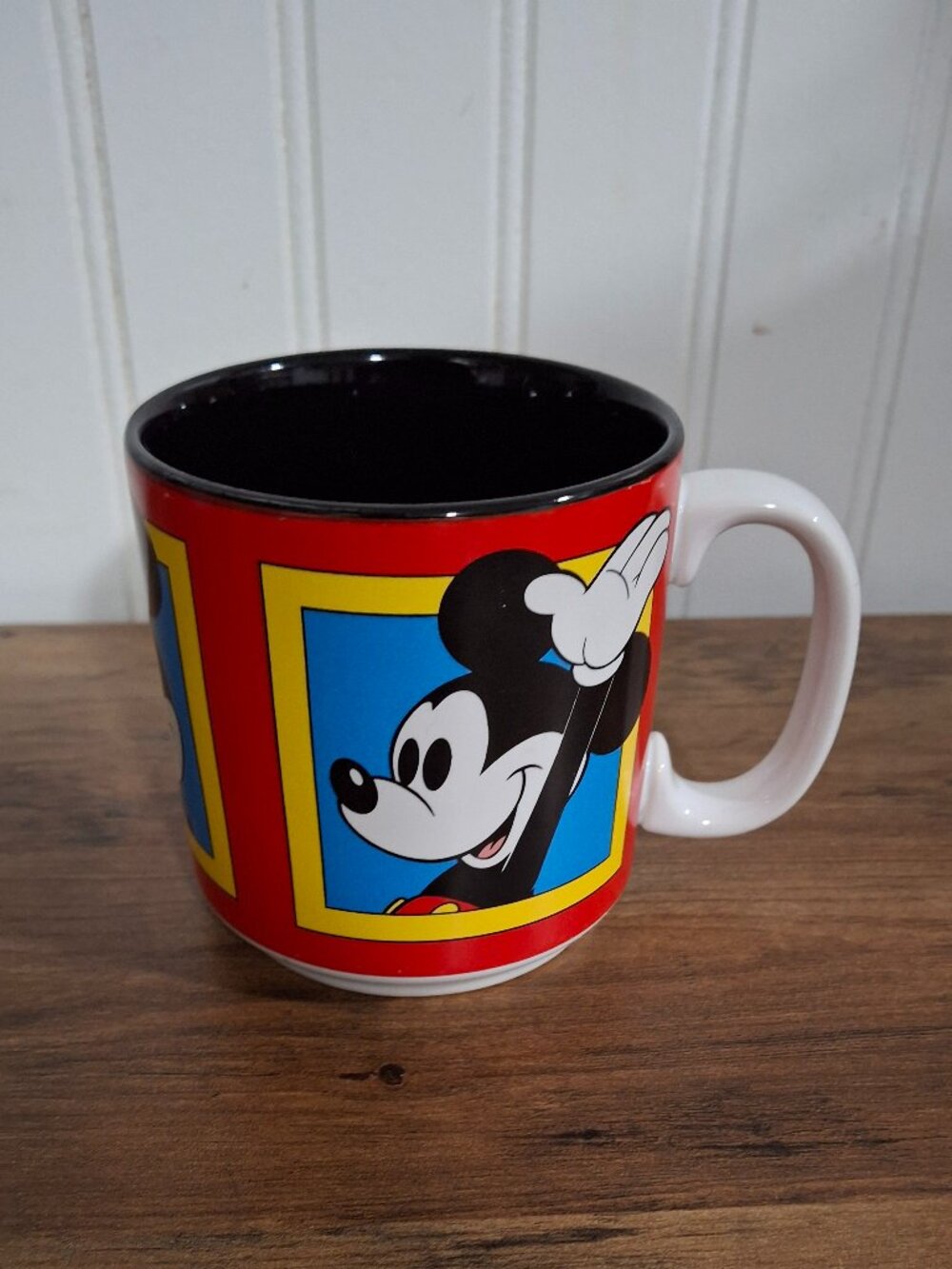 Vintage Disney Mickey Mouse Coffee Mug Ceramic Laughing Made Thailand